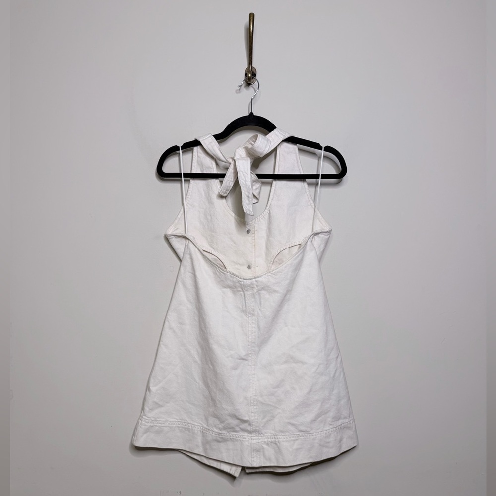 Reformation Ivory Button-Front Mini Dress - Picture 9 of 10